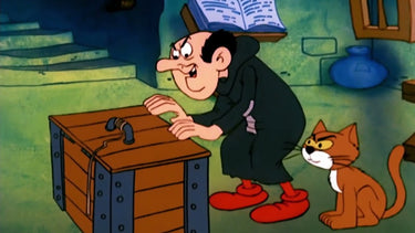 Diamond Painting Gargamel met een kist met Ronde steentjes 100x55cm - Beste Kwaliteit